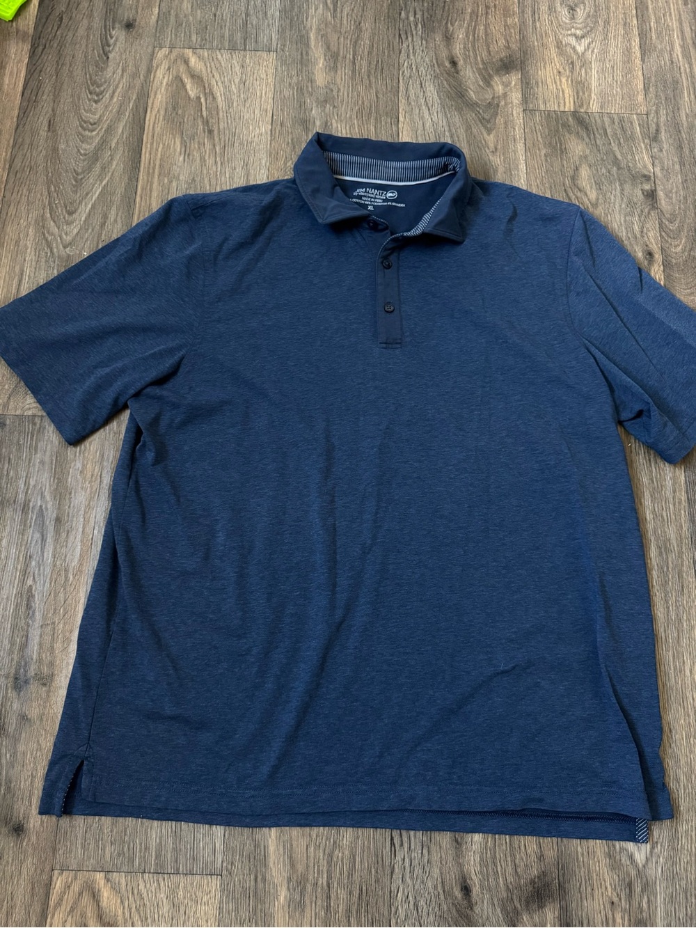 Vineyard Vines Jim Nantz Blue Polo Shirt Men's XL Short Sleeve Logo Cotton Blend